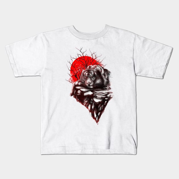 Tiger Territory Kids T-Shirt by opawapo